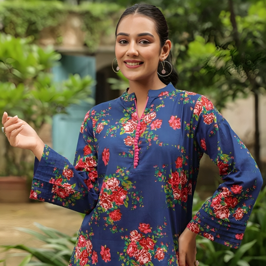 Royal Blue Kurta Pant Set-1