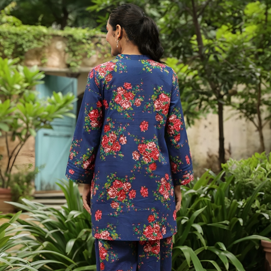 Royal Blue Kurta Pant Set-2