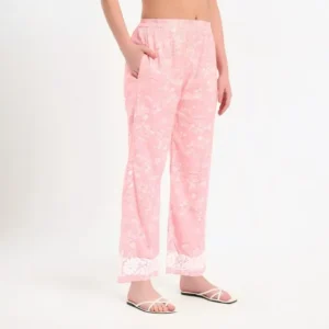 Chikankari pink pant