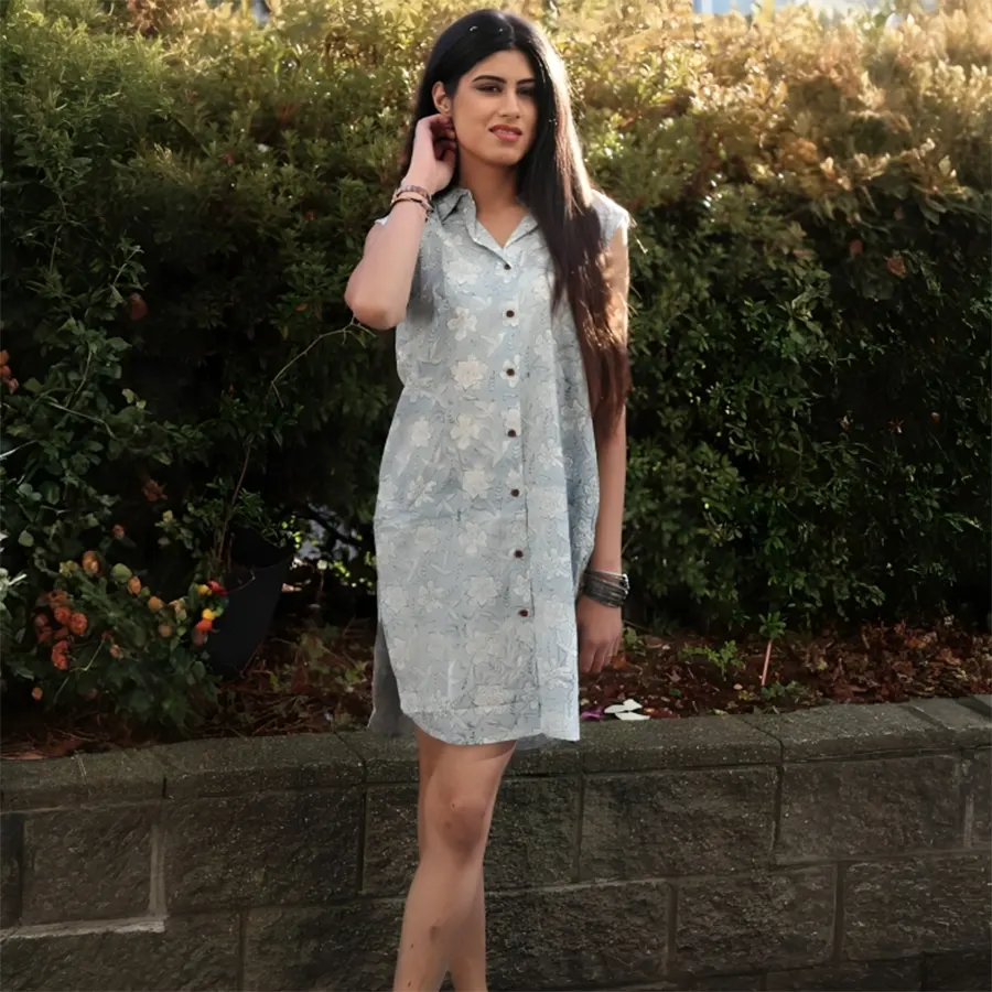 Floral long sleeveless Shirts-1