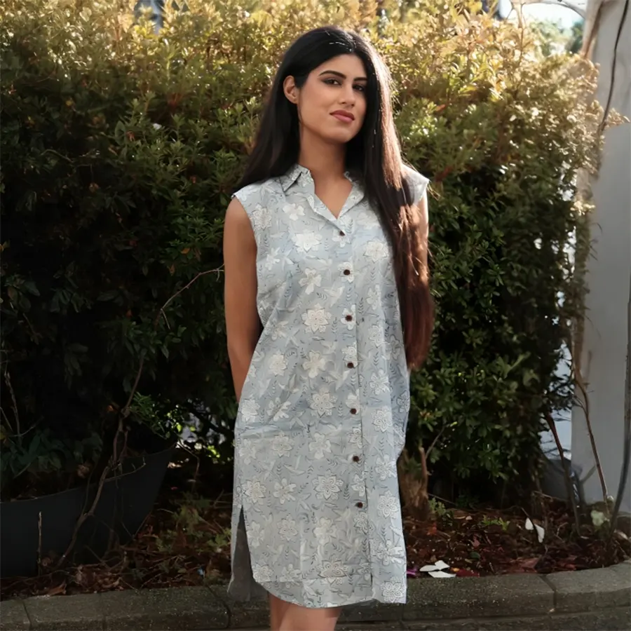 Floral long sleeveless Shirt - Image 5