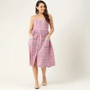 Pink Noodle Strap Dress