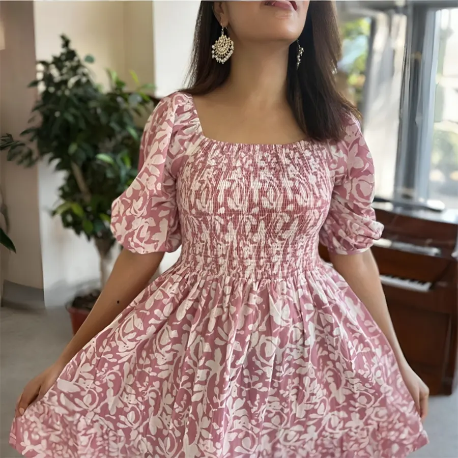 Pink Smocking Dreess