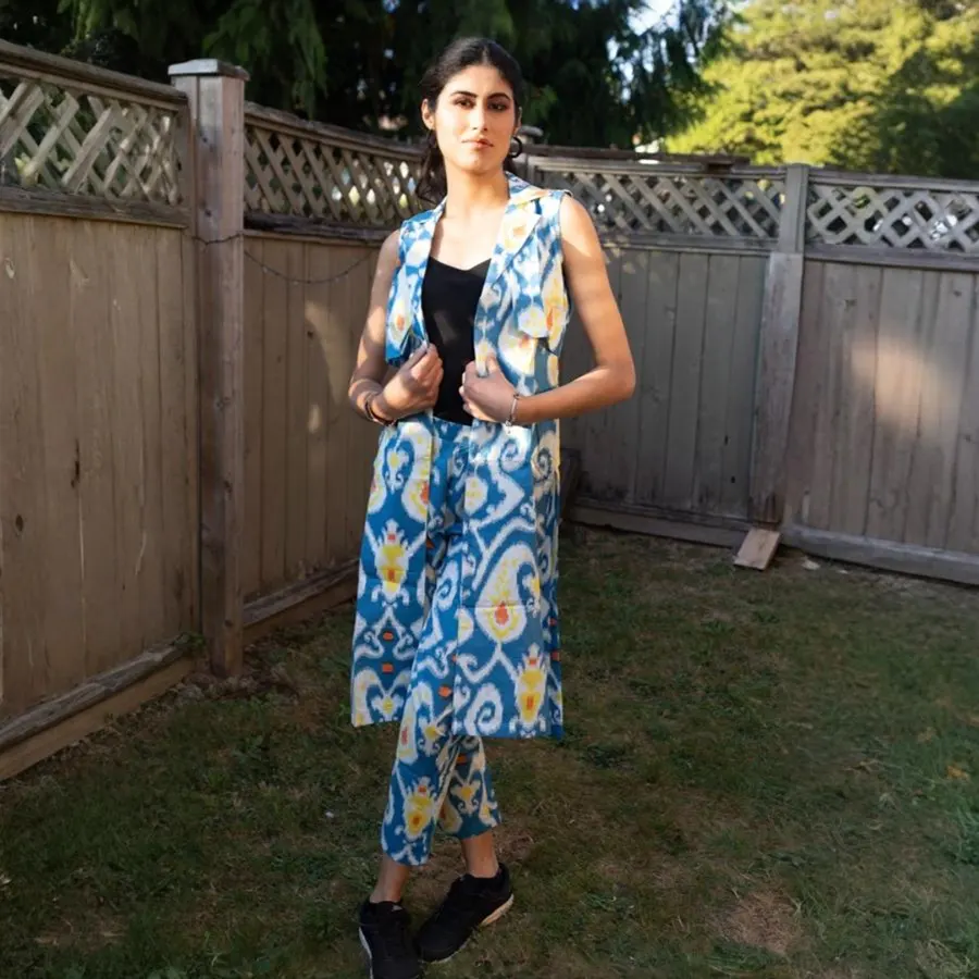 Trench coat pant set-3